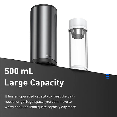 Baseus Alloy Car Trash Bin - Compact Garbage Can for Auto - Vehicle Dustbin & Storage Holder